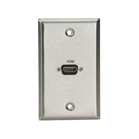 BLACK BOX Av Stainless Wallplate, Single Gang, 1 WP831